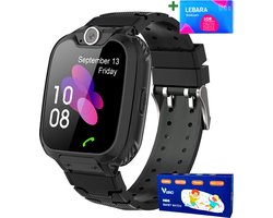 foto van VUBIO Kinder Smartwatch Zwart - Inclusief Simkaart - Bellen - Camera