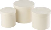 J-Line Set Van 3 Dozen Rond Fluweel Papier Wit