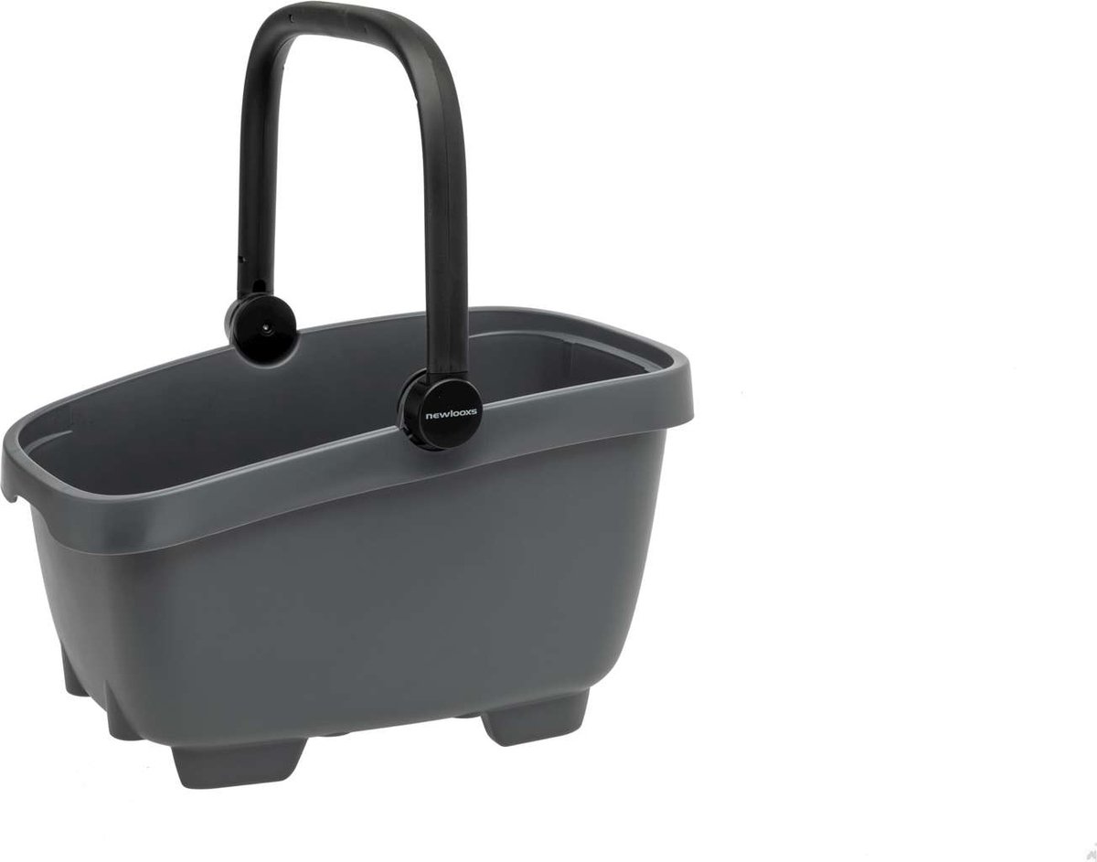 Bol.com New Looxs Clipper Racktime - Fietsmand achterop - Hondenfietsmand en boodschappenmand – Antraciet aanbieding