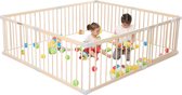 Houten Grondbox Baby met Deurtje - 140x200 cm - Kliksysteem