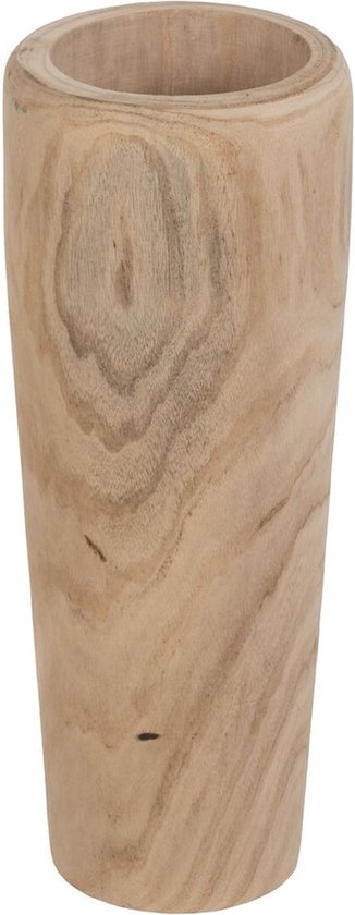 Vaas Natuurlijk Paulownia hout 23 x 23 x 58 cm
