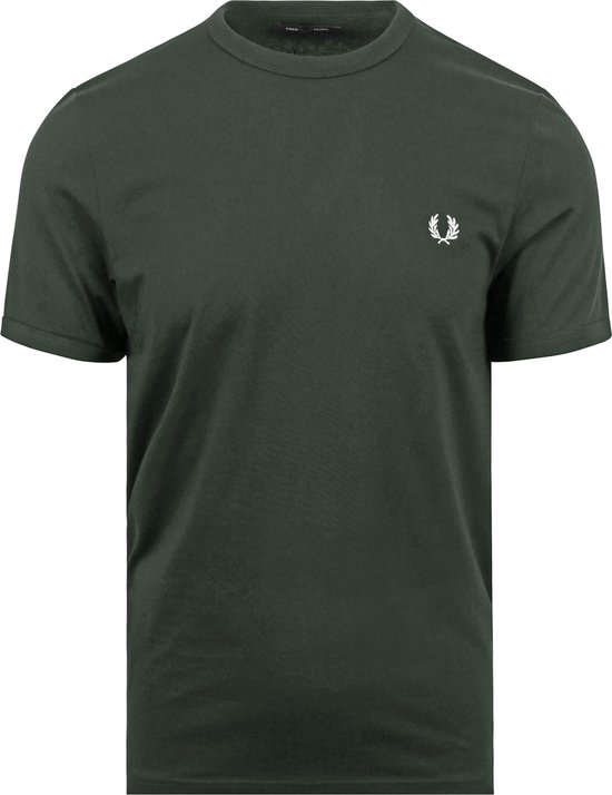 Fred Perry - T-Shirt Donkergroen T50 - Heren - Maat M - Slim-fit