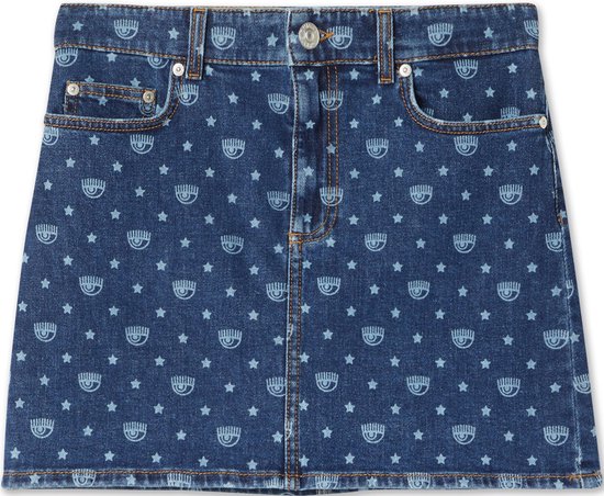 Chiara Ferragni • jeans mini rok met logo • maat W24