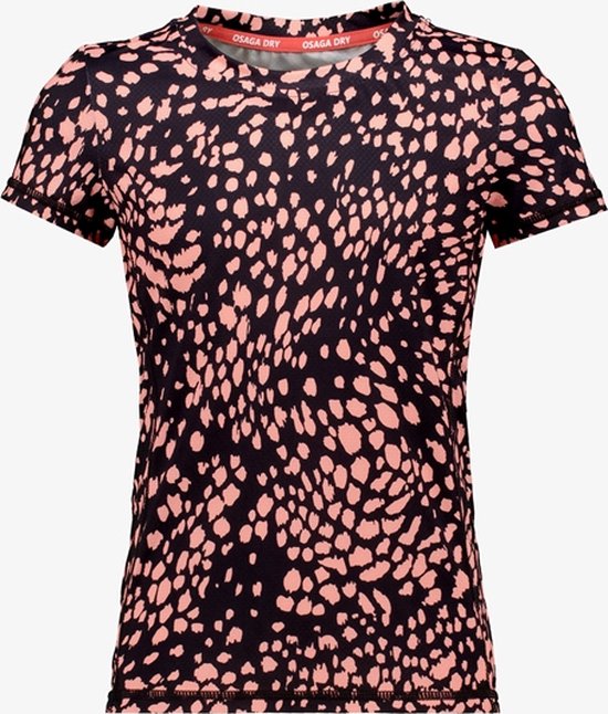 Osaga Dry sport meisjes T-shirt met roze print