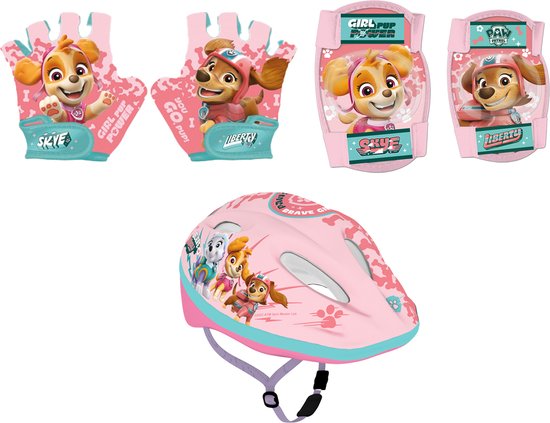 Foto: Paw patrol fiets accessoires helm handschoenen en knie beschermers