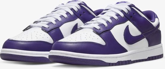 Nike Dunk Low Retro "Court Purple" - Sneakers - Mannen - Maat 45.5 - Wit/Paars