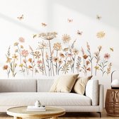 Tuin Bloem Muurstickers Wilde Bloemen Paardebloem Daisy Muurtattoo Slaapkamer Woonkamer TV Achtergrond Wanddecoratie