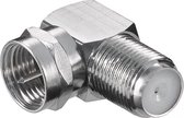 Coax Adapter - Haaks - 90°- F-Connector (m) naar F-Connector (v) - Per 1 stuk(s)