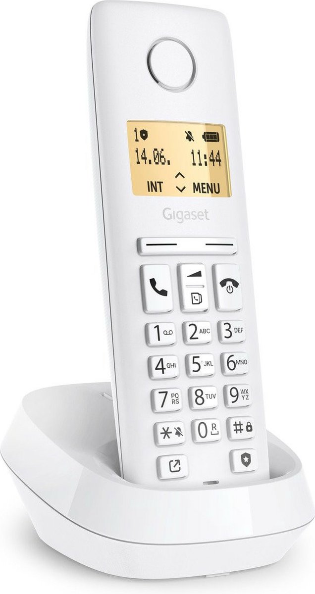Gigaset PURE 100 Analoge-/DECT-telefoon Nummerherkenning Wit