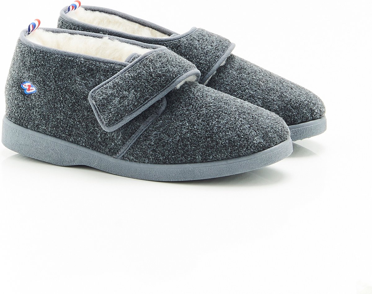 Damart - Thermolactyl klittenbandpantoffels - Heren - Grijs - 41