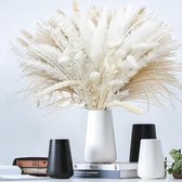 Lot De 110 Pièces Fleurs Séchées Boho Automne | Pampa, Queue De Lapin, Coton, 43 Cm, Décoration Vase, Mariage, Thanksgiving