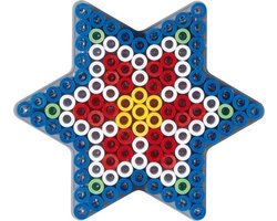 Hama MAXI STER (kerstster) strijkkralen vormpje / figuur / grondplaat voor EXTRA GROTE MAXI strijkparels (strijkkralenbordje groot, creatief schoencadeau voor kleine kinderen / kleuters, Sint & Kerstmis!