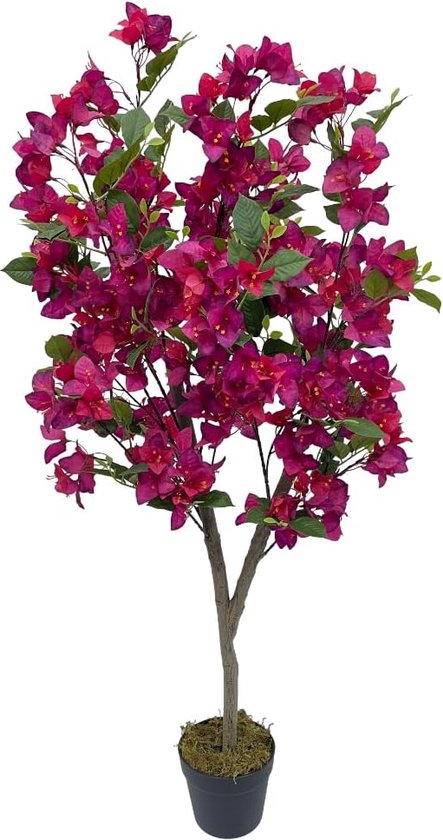 Plante Artificielle Bougainvillier Decovego 140cm - Fausse Fleur En Plastique Avec Pot