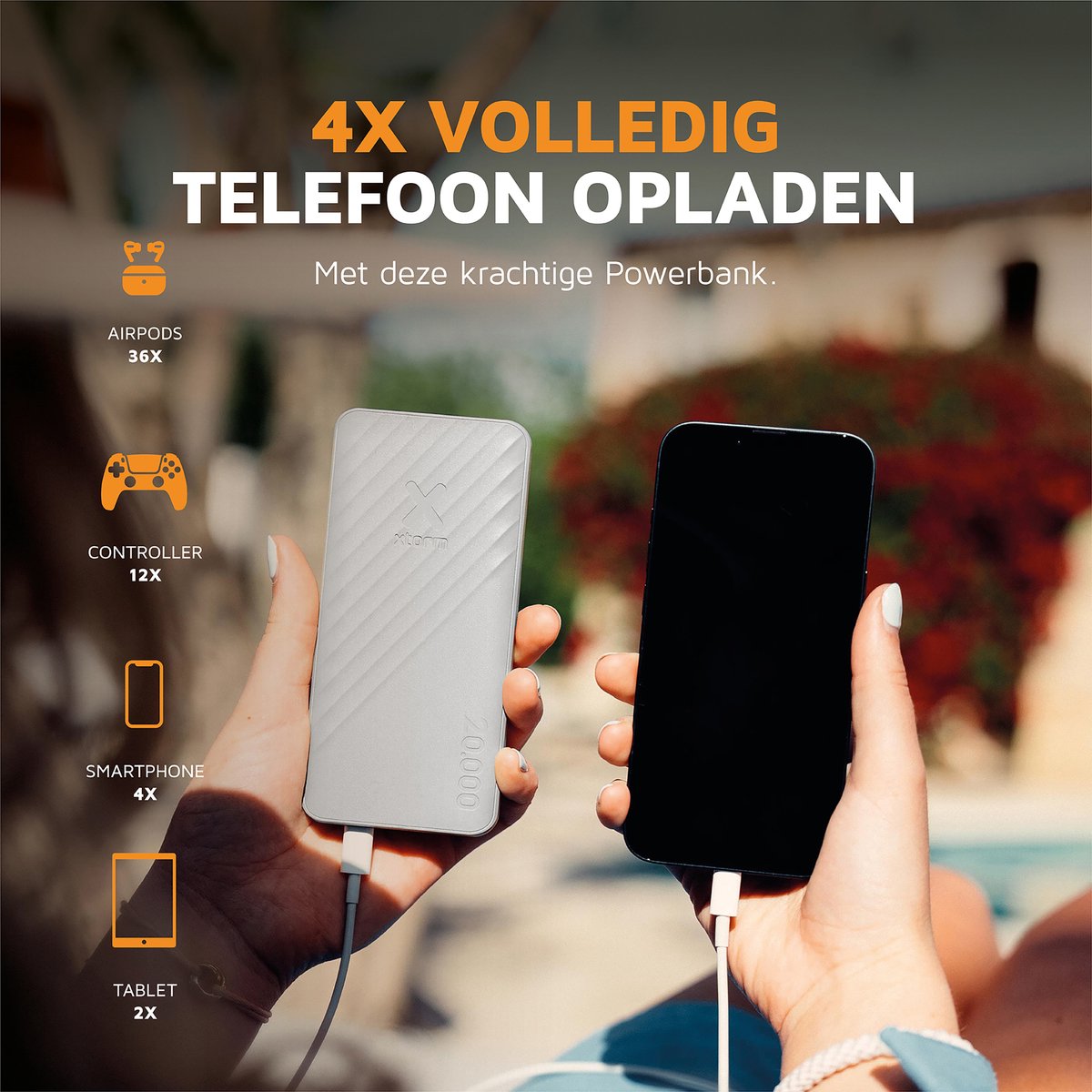 Xtorm Go2 Powerbank - 20.000 mAh - 1x USB-A - 1x USB-C - afbeelding 3