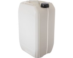 Jerrycan 25 Liter | geschikt voor water | UN gekeurd | benzine | handig stapelbaar | food grade | inclusief dop | totaal te legen | noodpakket