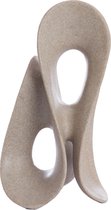 Gesimuleerde zandsteen sculptuur decoratie, moderne harssteen sculpturen salondecoratie, wit en grijs beeld plank, boekenkast, geschenken voor veel geluk