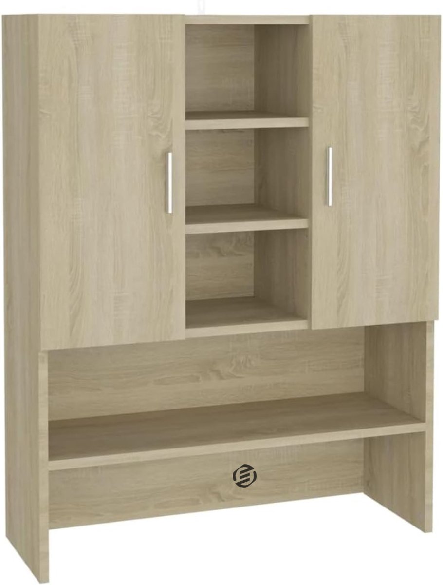 Equivera Wasmachine Ombouw - Wasmachine Kast - Wasmachine Opbouwmeubel - Wasmachine Meubel - Wasmachinekast