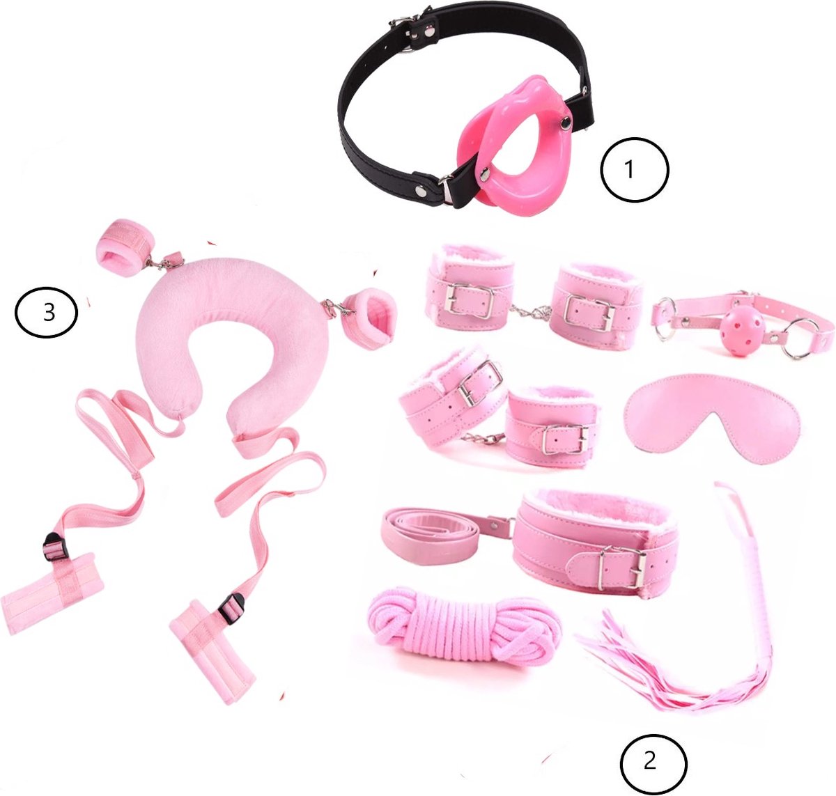 Goedkoopste Erodit® Fantasy Bondage set roze - verstelbare riemen - bondage- SM -seks speeltje - BDSM - beginners- koppels - erotisch spel - diepe penetratie- Sex spel - Erotiek- Seks speeltjes koppels - Mannen - Vrouwen