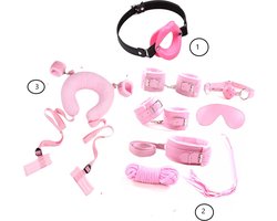 Erodit® Fantasy Bondage set roze - verstelbare riemen - bondage- SM -seks speeltje - BDSM - beginners- koppels - erotisch spel - diepe penetratie- Sex spel- Erotiek- Seks speeltjes koppels - Mannen - Vrouwen