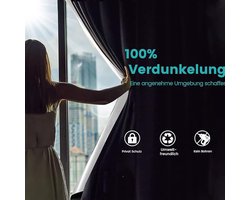 Draagbaar verduisteringsrolgordijn zonder boren, 300 x 145 cm, 100% ondoorzichtig, verduisterend zonwering voor dakraam, zwart