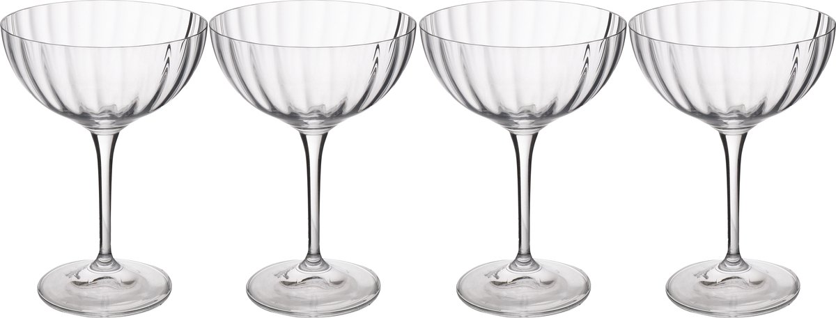 Champagneglazen, Coupes, Set van 4 Stuks, 0.3 L, Loodvrij Glas - Mikasa | Treviso
