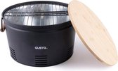 Bol.com Gusta - Barbecue - Houtskool - Grijs - ø35x20cm aanbieding