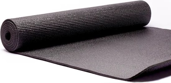 Yogamat PVC - 61x183x0.5cm - Zwart - yoga mat, yogamatten, yoga mat anti slip, yogamat antislip van Avento — afbeelding 3