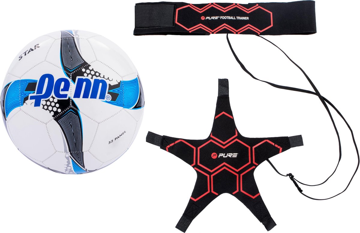 Pure2Improve - voetbaltrainer - inclusief Penn voetbal - wit/blauw/zwart