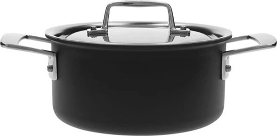 Conjunto Bergner 3 Peças Pasta Pot 16x21cm com Tampa Gourmet de Aço I