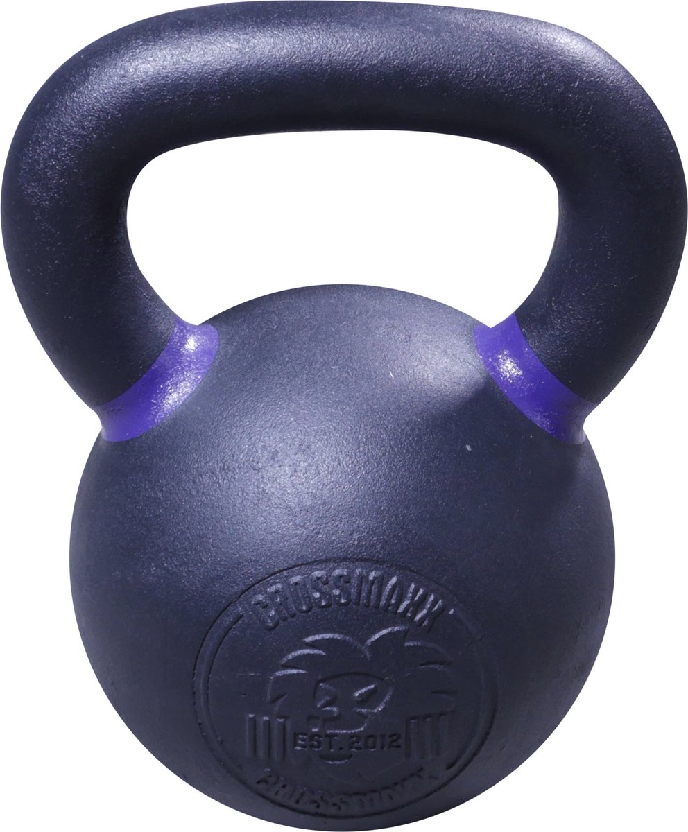 Crossmaxx Powdercoated Kettlebell 20 kilo - 44 lbs - Zwart