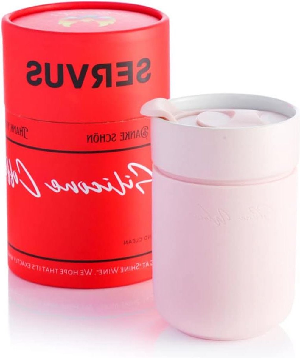 Keramische Koffiemok - Geïsoleerde Cups Met Deksels - Draagbare Silicone Mok - BPA Free - 280 ml (roze) travel coffee mugs with handletravel coffee mugs with handle