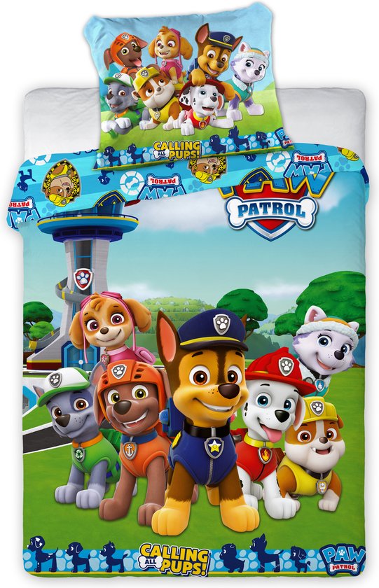 Foto: Paw patrol dekbedovertrek junior 100x135cm katoen ledikant