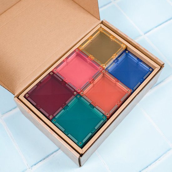 CONNETIX - Magnetisch Tegels - Pastel Vierkante Verpakking - 40 Stuks - Magnetisch Speelgoed