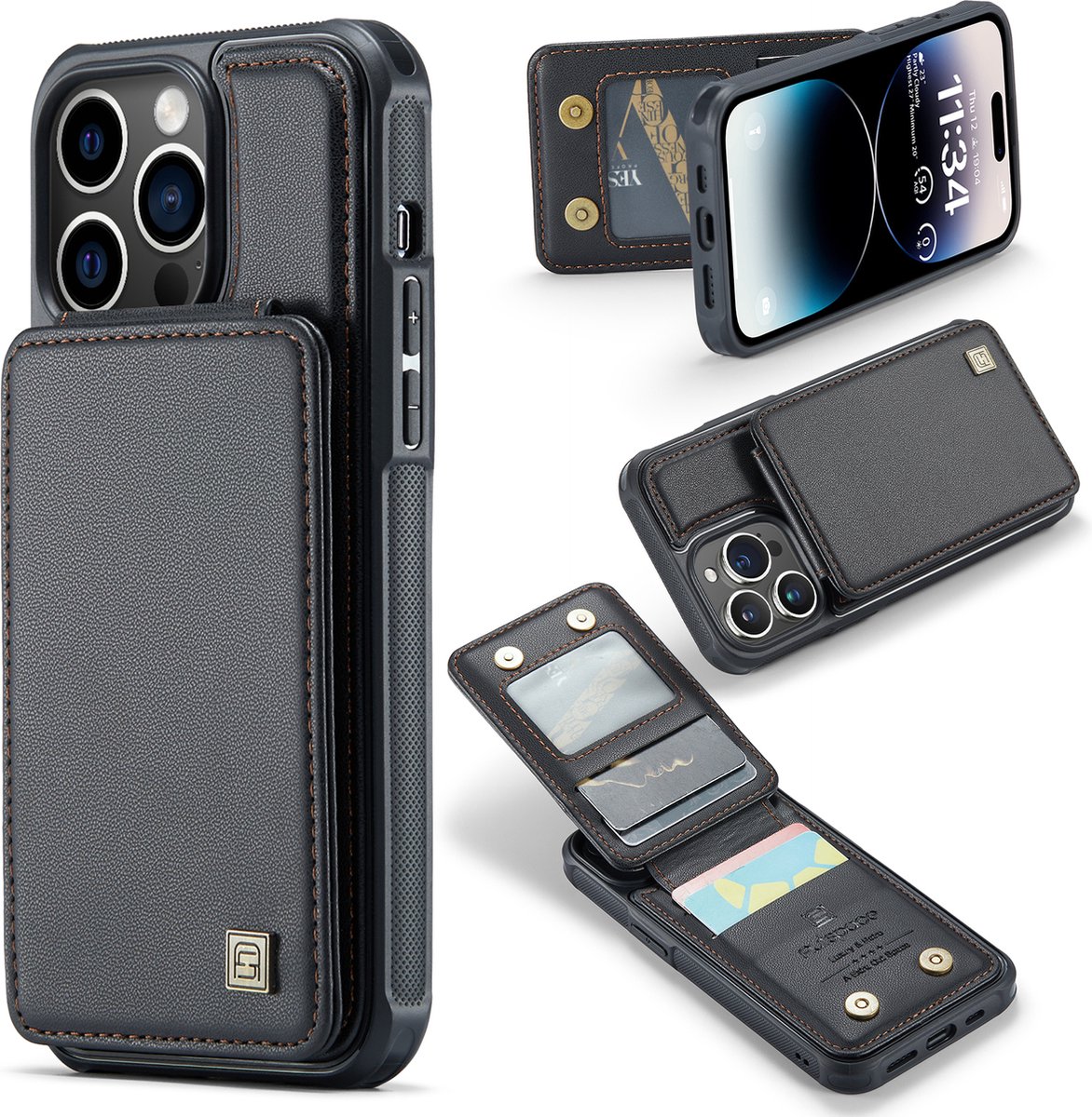 Portemonnee Backcover met RFID-bescherming voor Google Pixel 8 _ Zwart