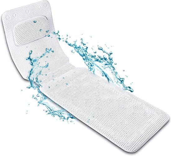 Volledig Lichaamsbadkussen, 582 Inch Afneembaar Wasbaar Badkussen met Sterke Zuignappen, Antislipbasis Spa-badkuipkussen voor Volledig Lichaamsbadkussen, 582 Inch Afneembaar Wasbaar Badkussen met Sterke Zuignappen, Antislipbasis Spa-badkuipkussen voor