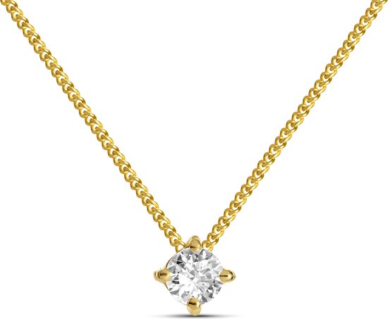 Miore - Collier en Or jaune - Femme - Or 14 Carats - Bijou hypoallergénique - Collier Pendentif Fait Main
