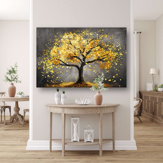Canvas Schilderij * Zwarte Arm met Gouden Sieraden * - Kunst aan je
