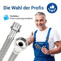 Navaris 2x flexibele slang voor kranen - 3/8 inch M10 aansluiting - Lengte 30 cm - Aansluitslang Navaris 2x flexibele slang voor kranen - 3/8 inch M10 aansluiting - Lengte 30 cm - Aansluitslang