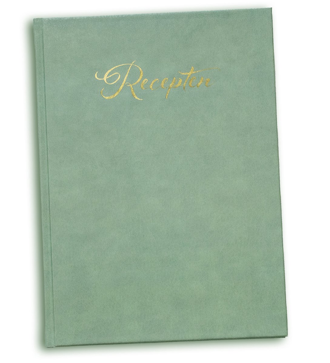 Receptenboek invulboek - Hardcover - Receptenboek zelf invullen - Luxe uitvoering met gouden titel op het groene omslag