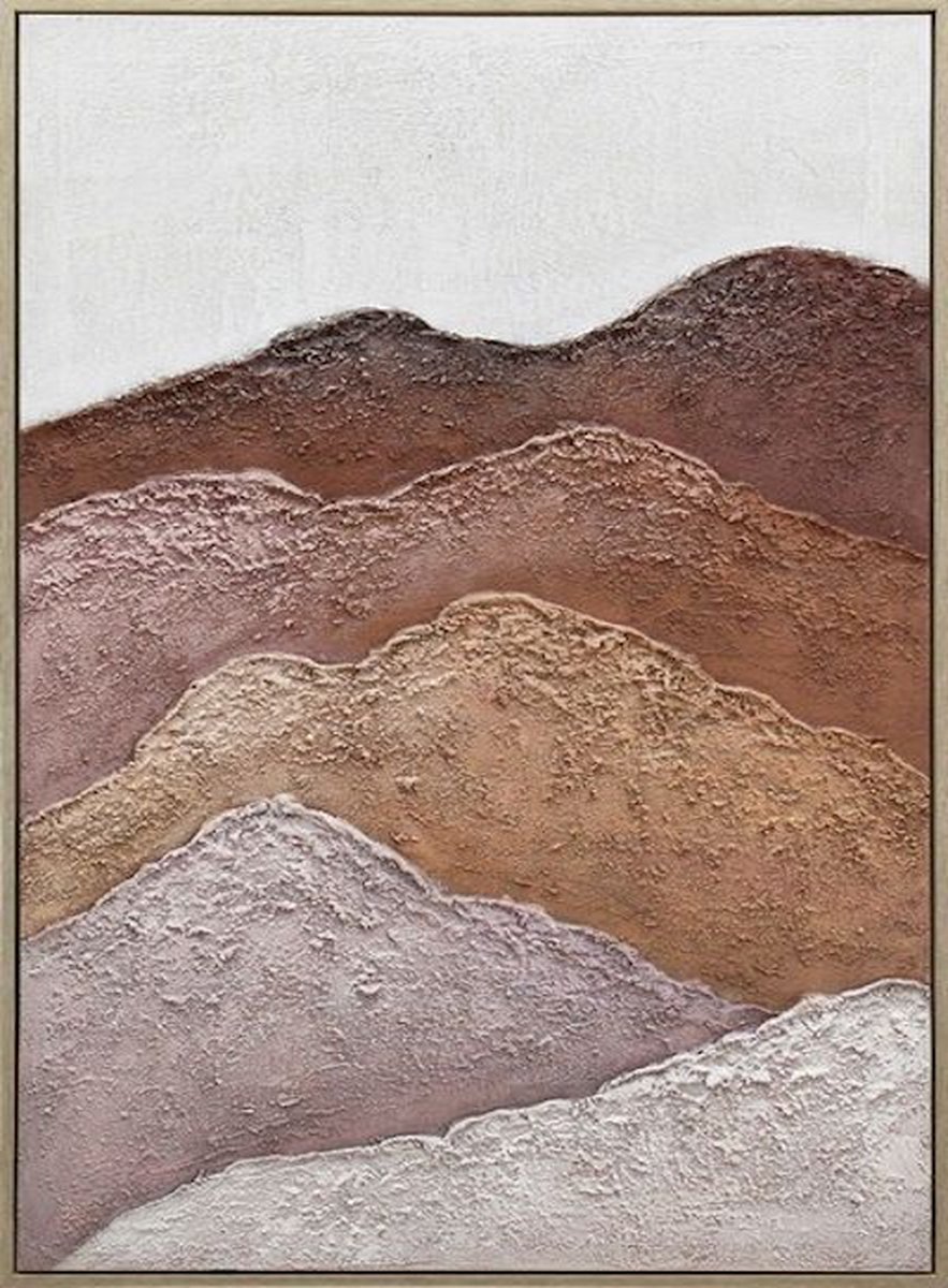 Schilderij handgeschilderd bergen abstract 60x90cm