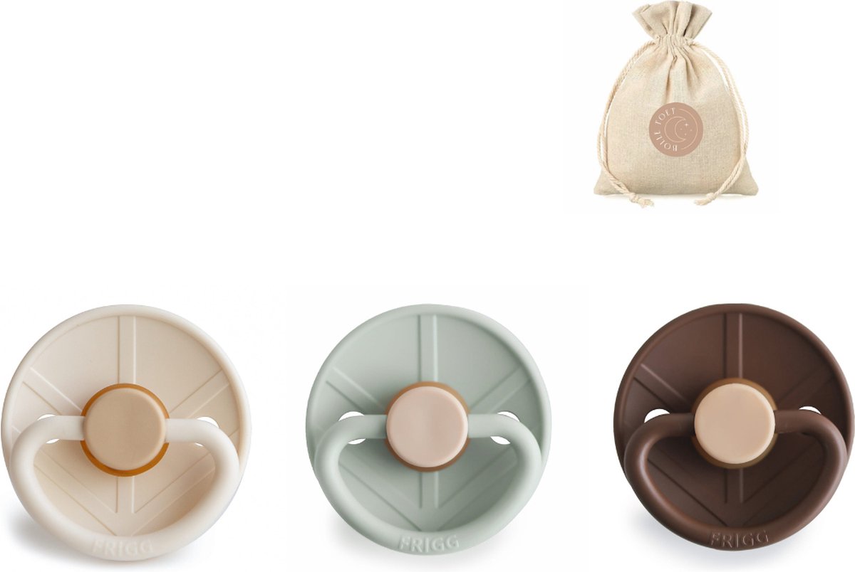 Goedkoopste FRIGG Viking spenen T2 (6-18 maanden) Sigrid, Holger & Bjorn BolleToet speenzakje