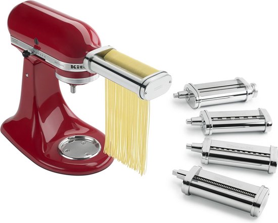 Foto: Kitchenaid pastaroller en snijder accessoire set van 5 stuks ksmpdx pasta keuken