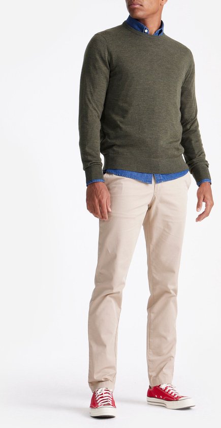 King Essentials The John Pullover Merino Army Green - Taille XXL - Homme - Pulls