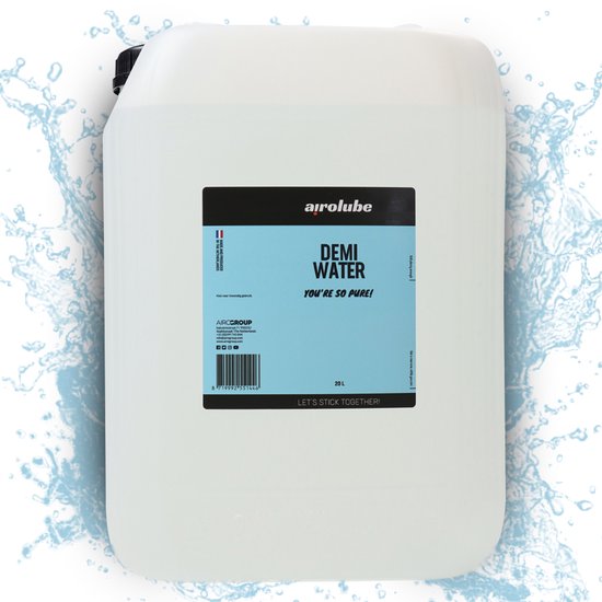 Foto: Airolube demi water 20l jerrycan gedemineraliseerd water accu water strijk water gedestilleerd water osmose water strijkwater