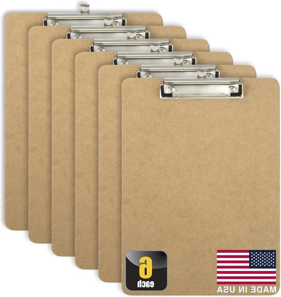 Klembord, HERKKA 15 Pack Hardboard Office Klemborden Standaard A4