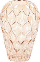 Housevitamin Patroon Vaas - Amberkleurig Glas 12x22cm