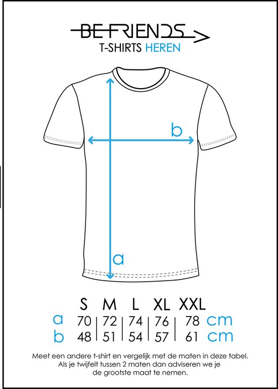 T-Shirt Be Friends - Loup - Homme - Denim - Taille M