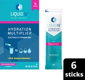 Liquid I.V. ® Hydration Multiplier ® Elektrolyten Poeder - Passion Fruit Flavour - gemakkelijk te openen stick, gebruik met 500 ml water - 6 sticks