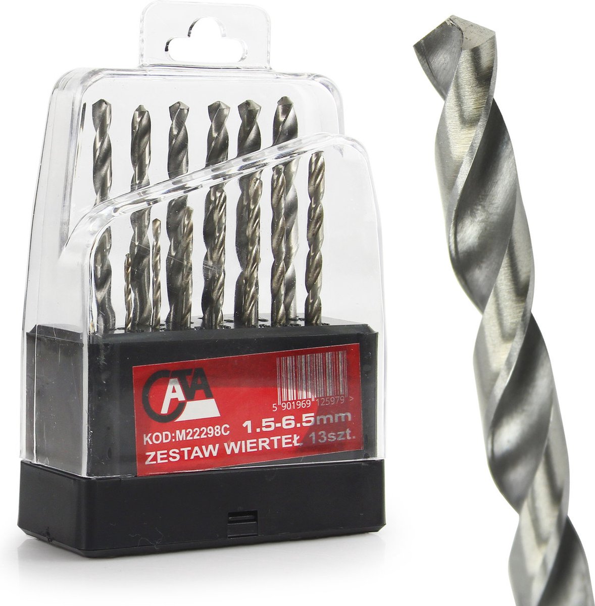 HSS Spiraalborenset voor metaal 13 delig maat 1.5 - 6.5 mm