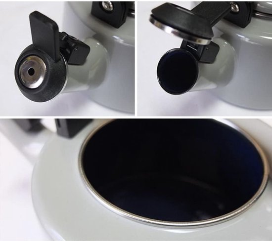 Bouilloire à thé Stellar - Bouilloire à thé rétro - Bouilloire sifflante - Petite bouilloire crème - Bouilloire sifflante Design - Avec sifflet - Sans nickel - Couleur crème